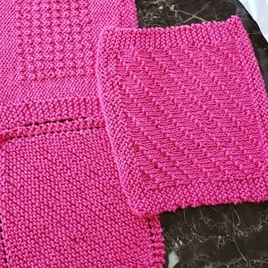 Pink Dishcloth Set of 3
